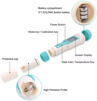 pH-mètre numérique portable 7-en-1 le plus populaire avec écran LCD pour la mesure de la conductivité (SG/TDS/EC/ORP), de la salinité et de la température – Testeur professionnel de pH