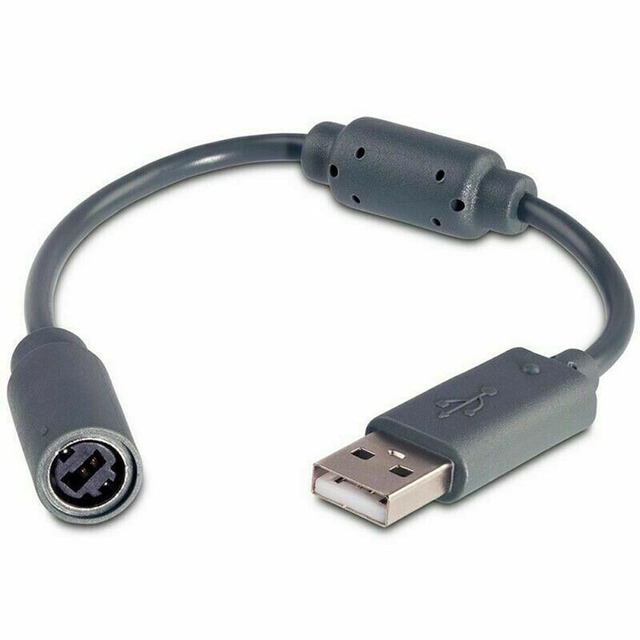 Black Grey Wired Controller Breakaway Cable USB Breakaway Extension Cable Cord Adapter for Microsoft Xbox 360
