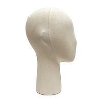 Tête de Mannequin en Fibre de Verre Haute Blanche avec Support, pour Présentation de Tissus, Bijoux, Perruques, Grandes Tailles Adultes - Marque DE-LIANG