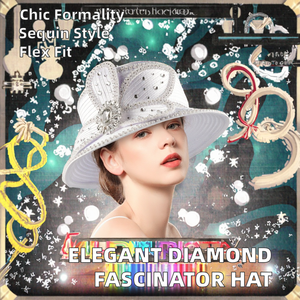 Hot Selling Elegant Versatile Diamond Fascinator Top <strong>Hat</strong> for Women Colorful Formal Church Dance Party Decoration Rope for <strong>Summer</strong> - Product Image 2