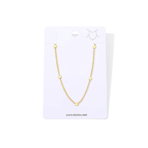 Collier étoile plaqué or 18 pouces unisexe décontracté avec breloque - Product Image 3