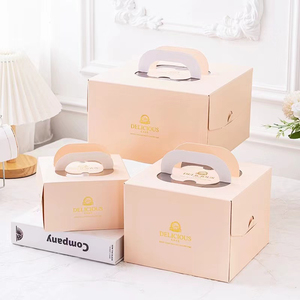 Tùy Chỉnh In Pho Mát Bánh Hộp Bánh Mang Hộp Dày Bánh Sinh Nhật <span class=keywords><strong>Cardstock</strong></span> Giấy Với Xử Lý Kraft Giấy Thực Phẩm Chấp Nhận - Product Image 1