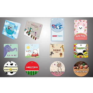 Étiquettes suspendues personnalisées en papier épais ovales et carrées, étiquettes en lin avec logo – Vente en gros directe usine - Product Image 1