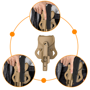 Polymer PA66 cường độ cao phổ quát chiến thuật Bao da cho phát hành nhanh chóng Đen/KAKI - Product Image 4