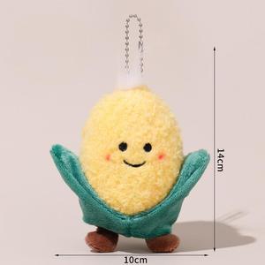 CHENXI 2025 Porte-clés de sac à dos en peluche de coton personnalisés, simulation de légumes : Brocoli, Oignons verts, Maïs - Product Image 2