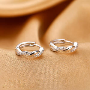 Boucles d'oreilles circulaires en argent pour femmes, boucles d'oreilles à aiguille, nouvelle mode 2025, boucles d'oreilles d'été pour femmes - Product Image 3