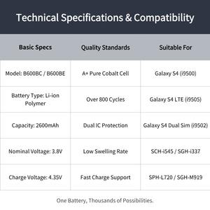 <span class=keywords><strong>แบ</strong></span><span class=keywords><strong>ต</strong></span>เตอรี่ลิเธียมโพลิเมอร์ทดแทน รุ่น B600BC B600BE สำหรับโทรศัพท์มือถือ <span class=keywords><strong>S4</strong></span> I9500 I9505 มีสินค้าในสต็อก - Product Image 3