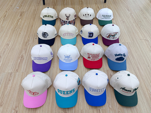 Nhà Máy Giá Sang Trọng Chất Lượng Cao Tùy Chỉnh In Thêu <span class=keywords><strong>Logo</strong></span> Hai-Tone Thể Thao Vải To Sợi Mũ Bóng Chày - Product Image 6