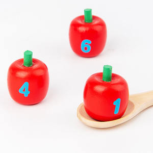 Juguete Educativo Creativo para Niños, Juego de Recoger Manzanas, Aprendizaje de Números y Frutas, Juguete Montessori de Madera, Árbol de Manzanas - Product Image 6