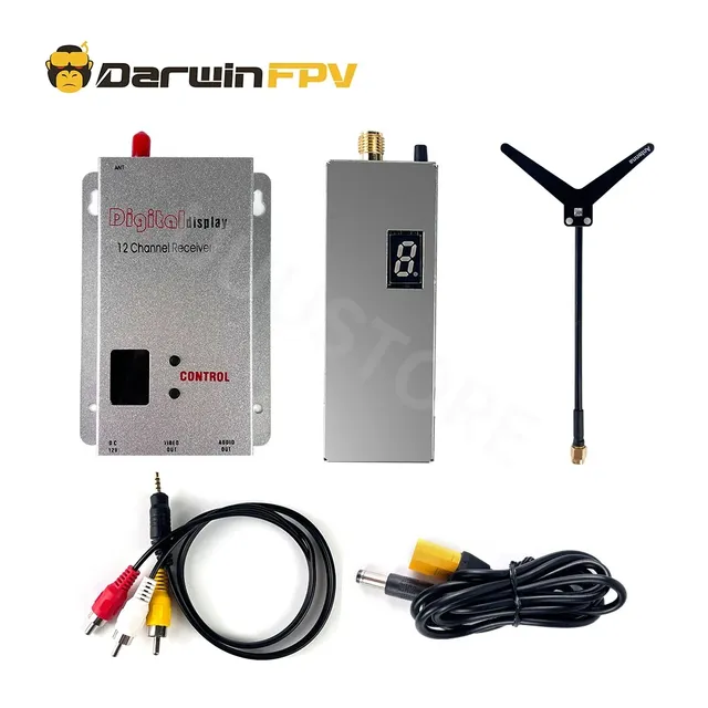 FPV 1.2G 1.3G 1060~1380MHz 1.6W 0.1mW/25mW/800mW/1600mW VTX Transmitter Receiver for Long Range FPV Drone RC Model