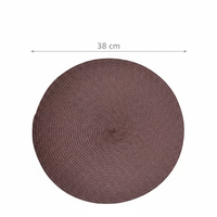 Tapis de table rond en PP tissé en gros Coussin résistant à la chaleur de couleur unie pour bol de tasse Décoration de table simple
