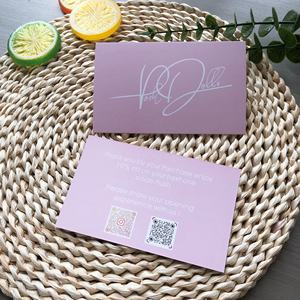 カスタム印刷300gsmコーティング紙マット仕上げピンク色かわいい「ありがとう」カードビジネスプロモーションギフト用 - Product Image 2