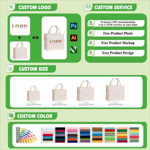Wholesale Custom Printed Medium Eco-Friendly Burlap Jute Canvas <strong>Rope</strong> Handle Shopping Tote <strong>Bag</strong> Paired Daily Advertising - Product Image 5