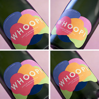 Étiquettes autocollantes en papier spécial, personnalisées, avec gaufrage réfractif, impression d'étiquettes de vin avec amélioration numérique UV 3D