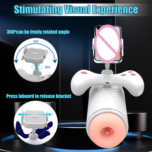 Maschio masturbazione con il telefono cellulare supporto <span class=keywords><strong>Video</strong></span> completamente automatico retrattile gioco maniglia vibra succhiare masturbatore - Product Image 5