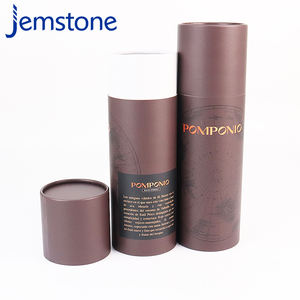 Fournisseurs expérimentés logo imprimé personnalisé kraft artisanat cylindre tube de papier emballage avec couvercle - Product Image 1