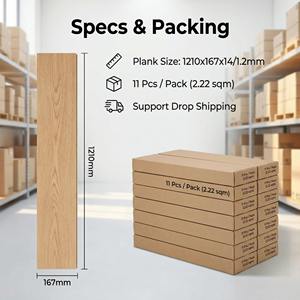 Suelo de Roble Importado de Instalación Fácil y Rápida, con Dimensiones de 1210X167X14, para Salas de Estar Pequeñas <span class=keywords><strong>en</strong></span> Apartamentos - Product Image 6