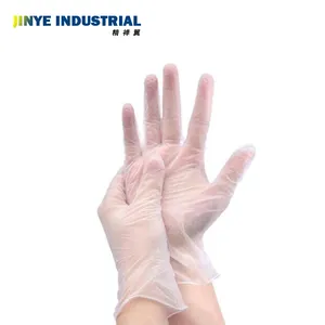 Gratis sampel sarung tangan PVC nitril vinil plastik sekali pakai bubuk ujian bebas genggam tunggal