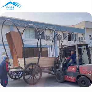 เต็นท์ครอบครัวสุดหรูแบบมีล้อสำหรับตั้งแคมป์กลางแจ้ง รุ่น Conestoga Wagon Tent - Product Image 6