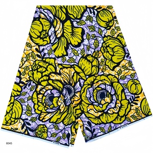Tissu africain en cire véritable bio 100% coton, batik, <span class=keywords><strong>dentelle</strong></span>, robe, sac, chemise, 6 yards, <span class=keywords><strong>pagne</strong></span> hollandais - Product Image 4