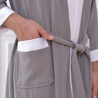 Peignoir en flanelle gaufrée pour homme, peignoir personnalisé pour femme, peignoirs d'hôtel et de spa, peignoirs pour filles