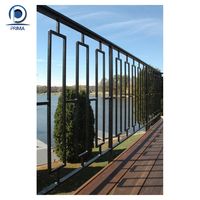 Système de balustrade de balcon moderne en aluminium avec longue rampe pour appartement et escalier