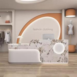 Bancone Bar Piccolo per Negozio di Abbigliamento, Salone di Parrucchiere, Centro Estetico, Istituto di Formazione, Reception - Bancone Cassa Moderno Minimalista - Product Image 3