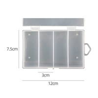 Boîte à leurres de pêche transparente 12*7,5 cm, 4 compartiments, accessoires de pêche
