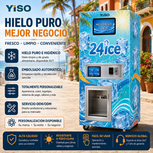 Máquina de fabricación y venta de hielo YISO con sistema de filtración de agua, dispensación cuantitativa de hielo en bolsas y venta automática de hielo en bloques. - Product Image 3