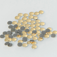 Sachets de paillettes thermocollantes en aluminium à dos plat, 4 mm, or mat, sans plomb, sans nickel, écologiques, de haute qualité, pour nail art, vente en gros