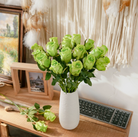 Fleur artificielle faite main en PU, style Rose Feel Lover Mei, plante verte, décoration pour mariage, Nouvel An, Thanksgiving, artisanat, style Ins