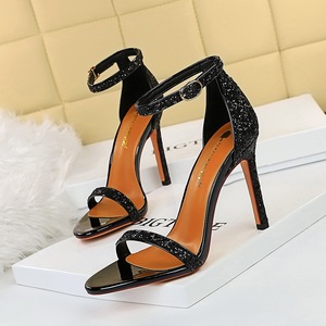 2025 New Arrivals Talons Haut Sexy Escarpins Strap Sequin Heels for Women and Ladies - Product Image 3