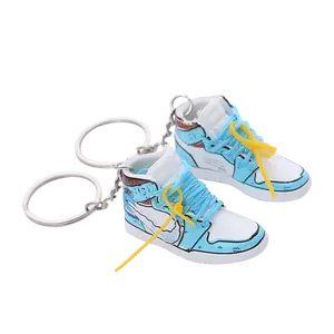 卸売PorteClefパーソナライズ可能なLaveros 3d Personalizado Gantungan Kunci靴キーホルダースポーツキーホルダー