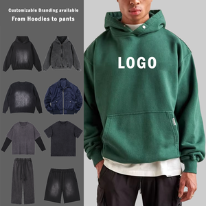 OEM Custom Men's Hoodies & Sweatshirts Organic 100% Cotton Custom Logo Pullover Drop Shoulder Oversized Hoodie Manufacturers