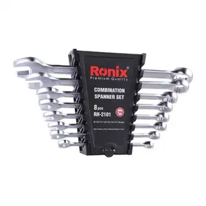 Ronix em estoque RH-2301 6-22MM 8pcs duplo anel offset Handle Tools Combinação Wrench Spanner Set