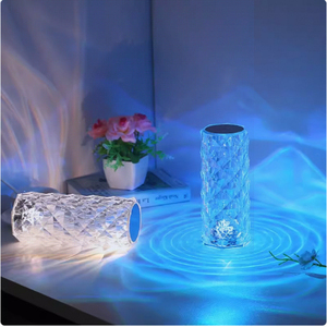 Lampe de nuit moderne en acrylique, forme ronde, commande tactile, rechargeable par USB, lampe LED multicolore pour chambre à coucher - Product Image 4