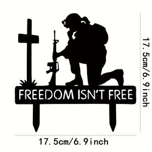 Statue <span class=keywords><strong>en</strong></span> fonte Art Déco patriotique de soldat pour la décoration de jardin du 4 juillet et du Jour de l'Indépendance - Product Image 5