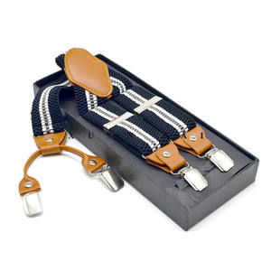 Pantalones de <span class=keywords><strong>traje</strong></span> de cuero PU y poliéster para <span class=keywords><strong>hombre</strong></span> con 4 clips de metal ajustables <span class=keywords><strong>Tirantes</strong></span> de cintura elástica - Product Image 5