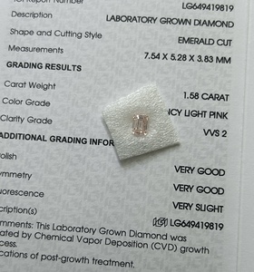 Prix d'usine Double Jewelry : Diamant rose vif fantaisie de laboratoire taille émeraude VVS-<span class=keywords><strong>VS</strong></span>, idéal pour les bagues de fiançailles et les bijoux de mariée - Product Image 3