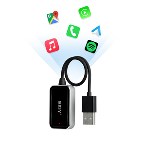 EKIY con cable a <span class=keywords><strong>Carpay</strong></span> inalámbrico Mini adaptador Bluetooth para Radio de coche con caja de Carplay con cable Carplay inalámbrico Android Auto AI Box - Product Image 1