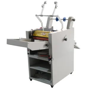 SMFM390E 370mm Auto feed foil machine with paper receive table can laminating hot roll paper use bronzing laminating machine