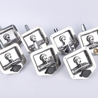 Poignée en T pliable pour véhicule lourd, loquet de porte de capote, poignée en T pour remorque, boîte à outils, serrure à gâche en T A7821
