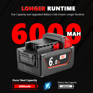 VICTPOWER 18V 6.0Ah Li-ion <b>Battery</b> Replacement for Milwaukee M18 Cordless Power Tools 200+ Tools Compatible OEM ODM - Product Image 3