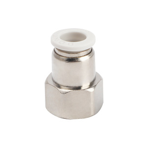 Dongte Pneumatics Internal Threaded Connector PCF Series Zinc Alloy Quick Straight Through <b>Plug</b> In <b>Adapter</b> - Product Image 2