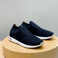 Baskets décontractées sportives pour hommes en cuir d'hiver, respirantes, en coton, à lacets plats, confortables, antidérapantes avec caractéristiques souples et durables