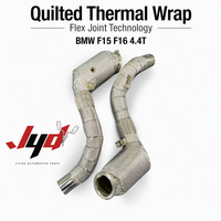 Tuyau d'échappement JYD pour BMW X5 F15 X6 F16 4.4T 2013-2018, acier inoxydable 304, tuyau d'échappement haute performance à haut débit