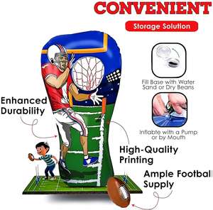 Jeu de cible de football gonflable en PVC pour enfants et adultes, léger, pliable, pour l'intérieur et l'extérieur - Product Image 3