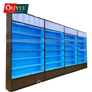 Negozio di fumo su misura al dettaglio negozio di esposizione mobili scatola chiara in legno fumo negozi scaffali per tabaccheria - Product Image 1