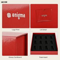 Coffret Cadeau Luxe Parfum et Rouge à Lèvres avec Plateau en Mousse Découpée, Rouge Brillant, Fermeture Magnétique, Logo Personnalisé, Emballage Rigide OEM