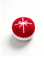 Ballon de jeu en crochet tricoté à la main, motif flocon de neige de Noël, arbre, cadeau, canne à sucre, pour fêtes de fin d'année, accessoire de jeu, cadeau, ballons à frapper